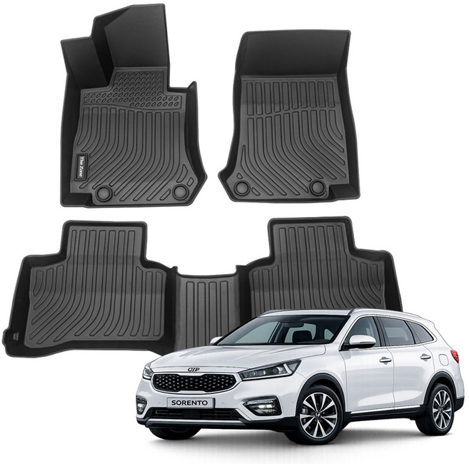 더존 입체포집 TPE 카매트 풀세트, 기아 올뉴쏘렌토(2015~2019), 블랙