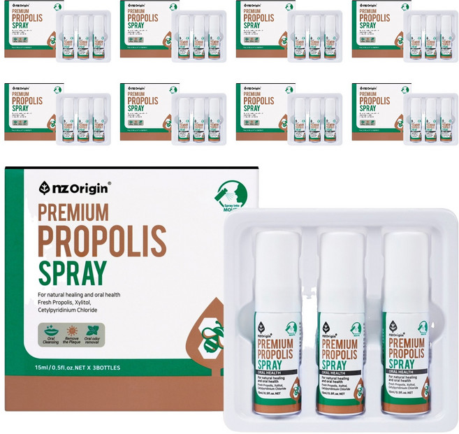 엔젯오리진 프리미엄 프로폴리스액 구강스프레이, 45ml, 3개