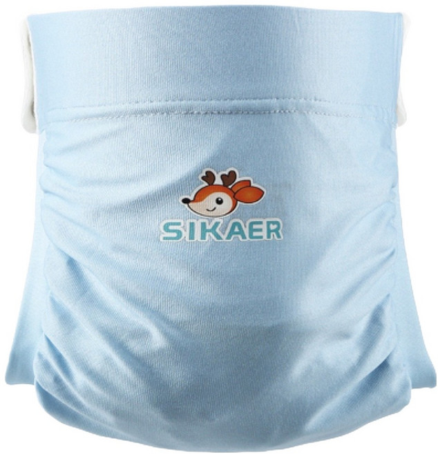 SIKAER 喜可褲 素色系列 機能環保布尿布 C06 寶寶藍 適用年齡0-3歲 單一尺寸適合5-15公斤, 1件
