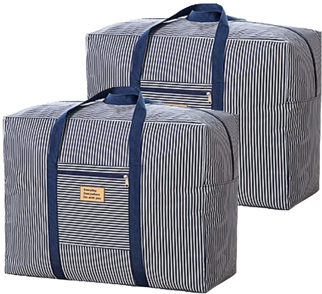 블루무역 방수 이불정리함 특대형, 단가라네이비, 2개