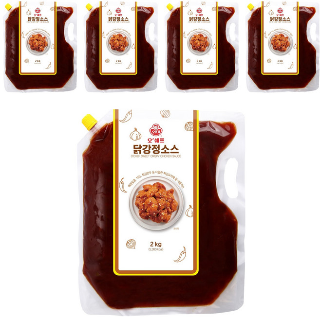 오뚜기 오쉐프 닭강정소스, 2kg, 5개