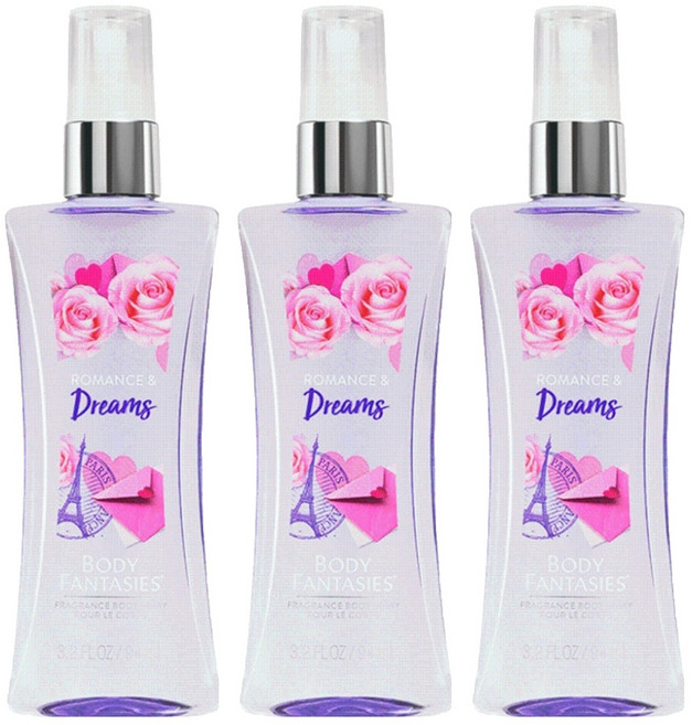 BODY FANTASIES 身體幻想 羅曼史與夢想 香氛身體噴霧, 94ml, 3個