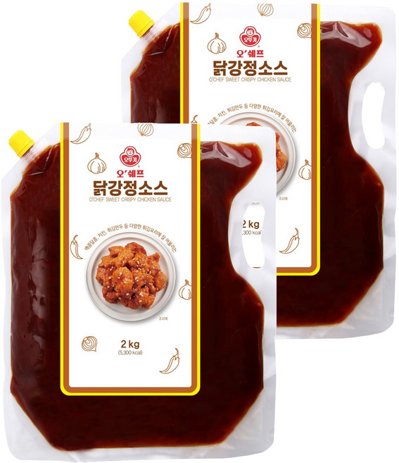 오뚜기 오쉐프 닭강정소스, 2kg, 2개
