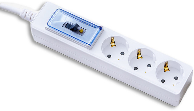 엘리펀탭 자동소화 고용량 멀티탭 3구, 3m, 화이트, 1개