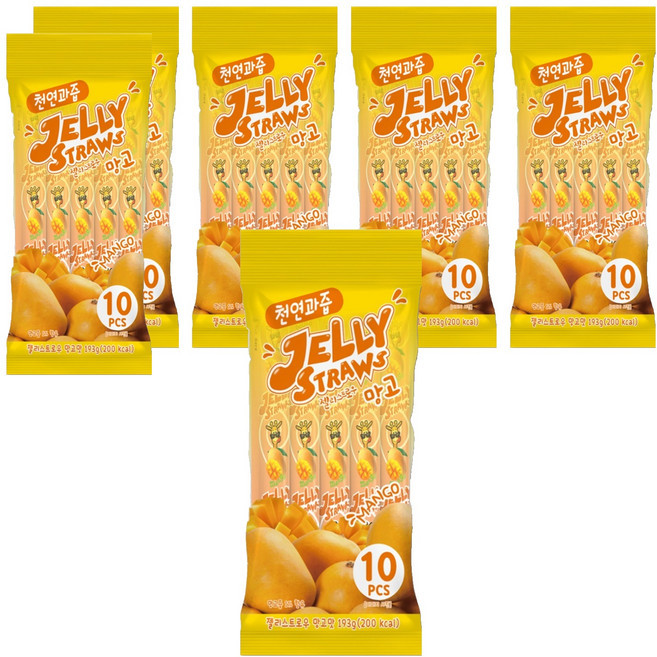 젤리스트로우 망고맛 10개입, 6개, 193g