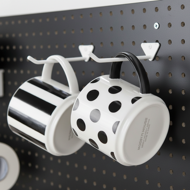 타공판닷컴 프리미엄 이중후크 S, 화이트, 3개