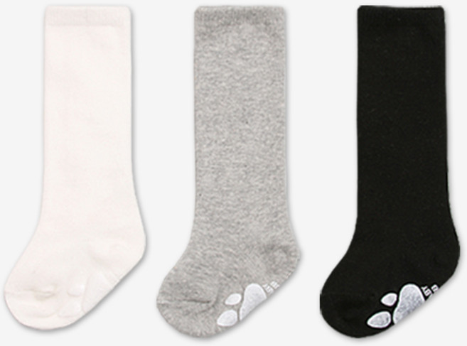 하이베이비키즈 무지 아기 니삭스 3종 세트