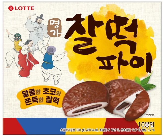 롯데웰푸드 명가 찰떡파이, 350g, 1개 - 쿠팡