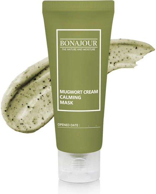 보나쥬르 쑥 크림 카밍 마스크팩 55g, 1개입, 1개 - 쿠팡