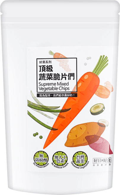 好日好食 好果系列 頂級蔬菜脆片們, 65g, 1包