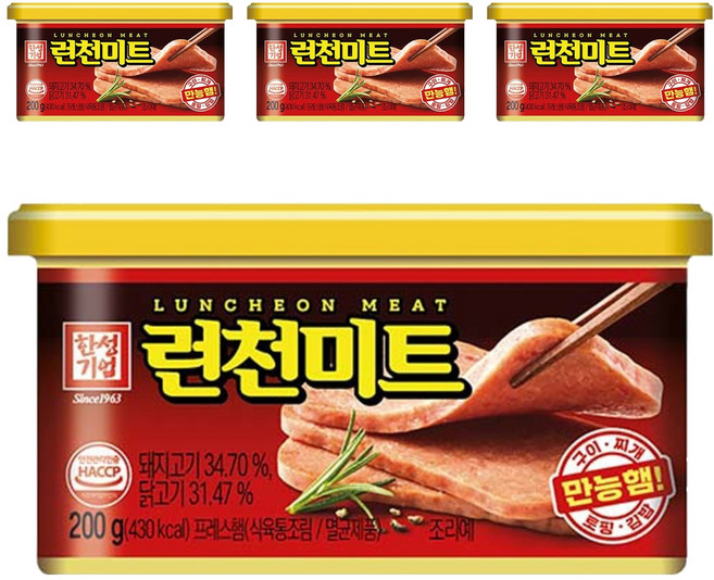 한성기업 런천미트, 200g, 4개