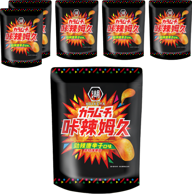 KOIKEYA 湖池屋 咔辣姆久 勁辣唐辛子洋芋片, 500g, 6個