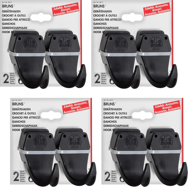 BRUNS 極簡掛勾 高強度塑鋼材質, 霧灰, 4個