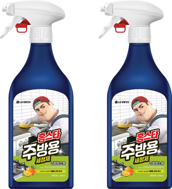 홈스타 맥스 프레쉬 주방용 세정제, 500ml, 2개