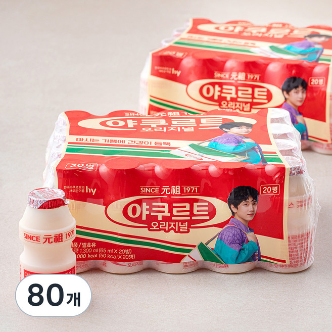 야쿨트 한국 오리지널, 65ml, 20개입, 4개