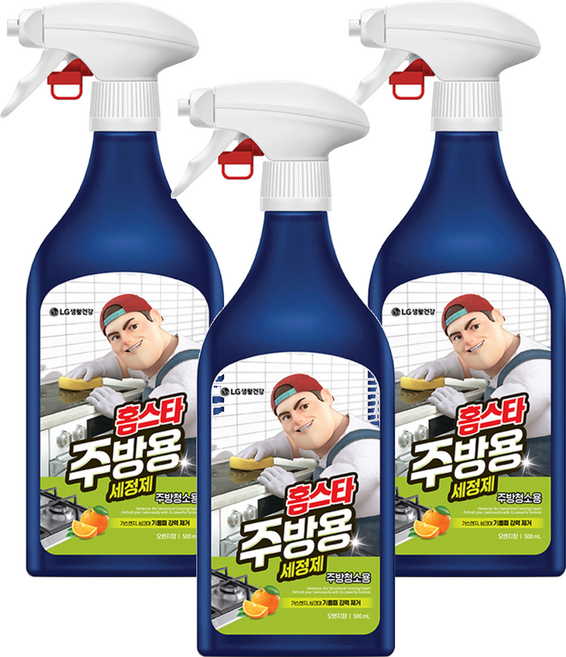 홈스타 맥스 프레쉬 주방용 세정제, 500ml, 3개