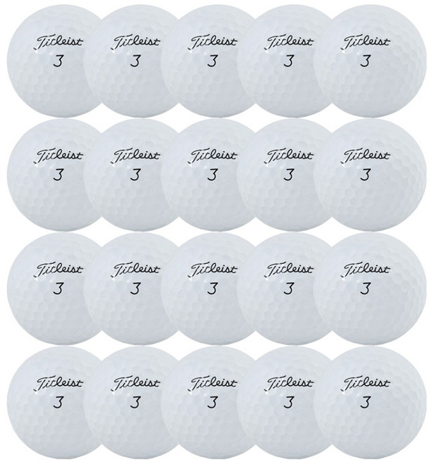 Titleist PRO V1 二手球 A級 3層 42.67mm, 白色, 20個, 1組