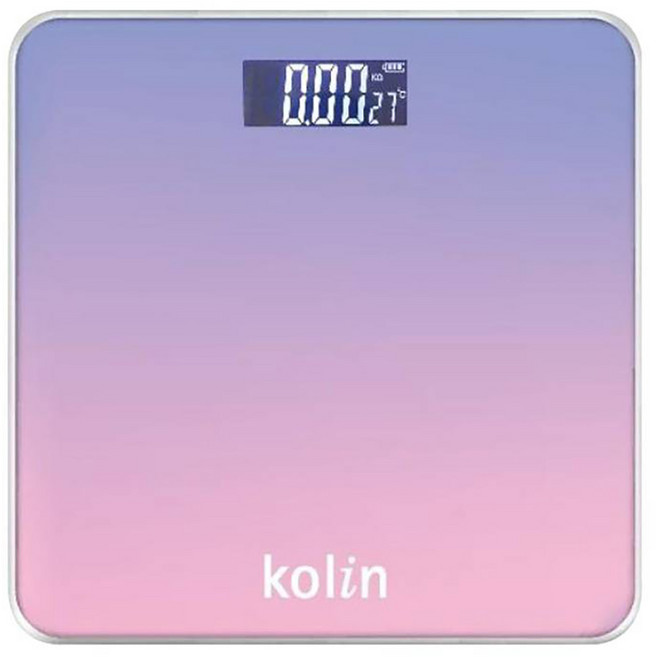 Kolin 歌林 繽紛電子體重計 2W 28 x 28 x 2cm, KWN-DLW803, 繽紛色, 1個
