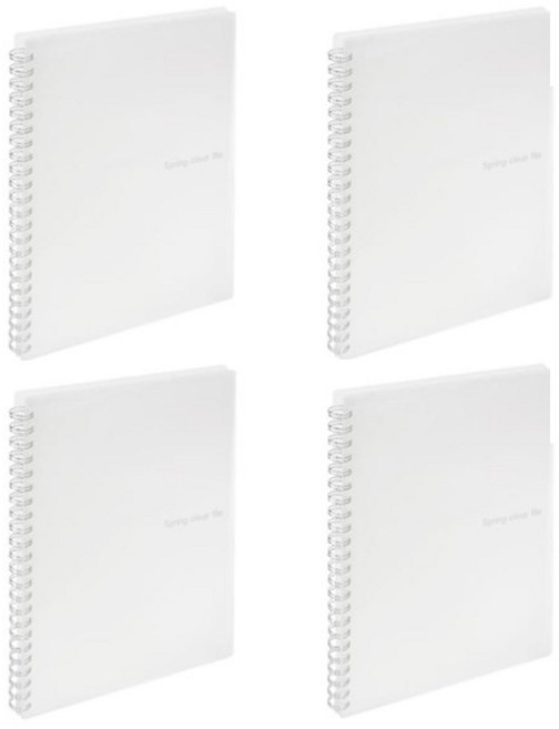 드림산업 360도 스프링 클리어 파일 20매 ver2, 투명, 4개