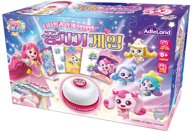 애들랜드 슈팅스타 캐치티니핑 종치기 게임, 혼합색상, 1개