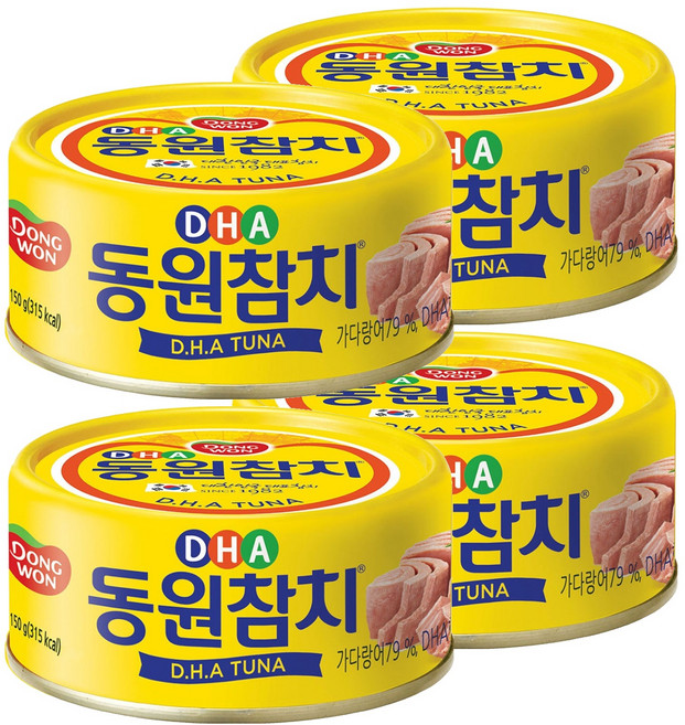 동원참치 DHA 통조림, 150g, 4개