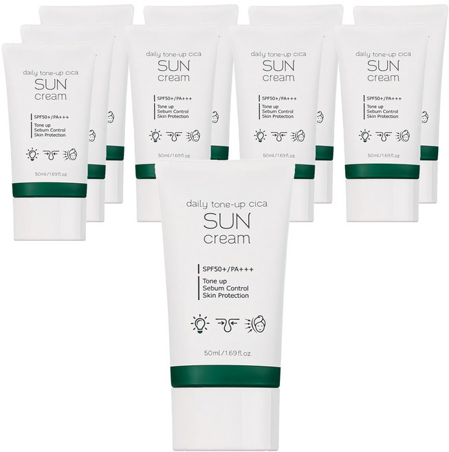 프레티 데일리 톤업 시카 선크림 SPF50+ PA+++, 50ml, 10개