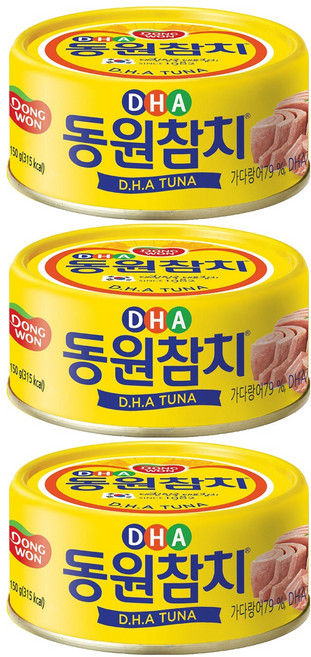동원참치 DHA 통조림, 150g, 3개