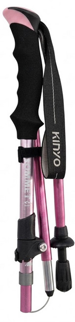 Kinyo 漸層鋁合金摺疊登山杖 TP-7020PI, 1個, 粉色