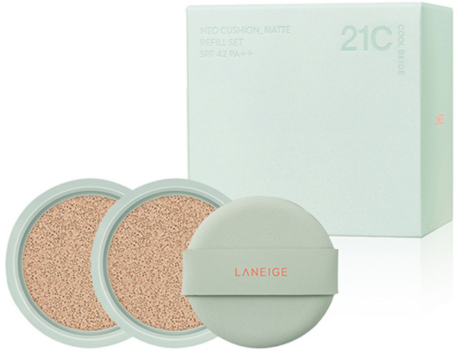 라네즈 네오 쿠션 퍼프 + 매트리필 15g x 2p 세트, 21C, 1세트