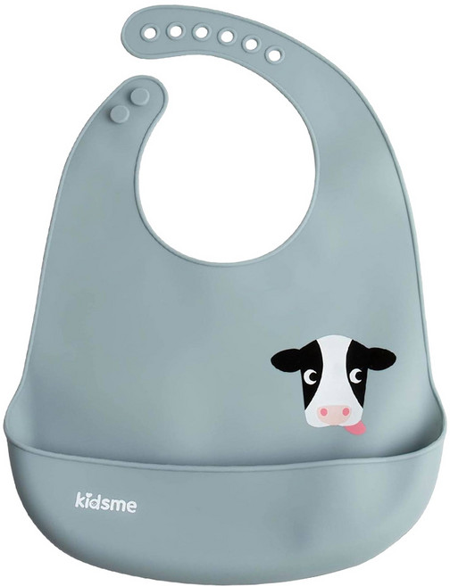 kidsme 矽膠圍兜, 天空藍, 1件, 1件