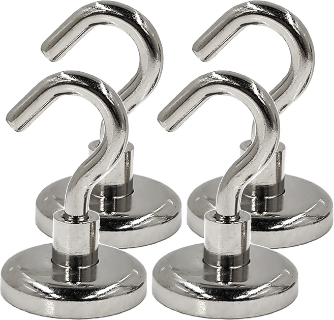 DIBOTE 迪伯特 強力磁鐵掛勾 2個, 銀色, 2組