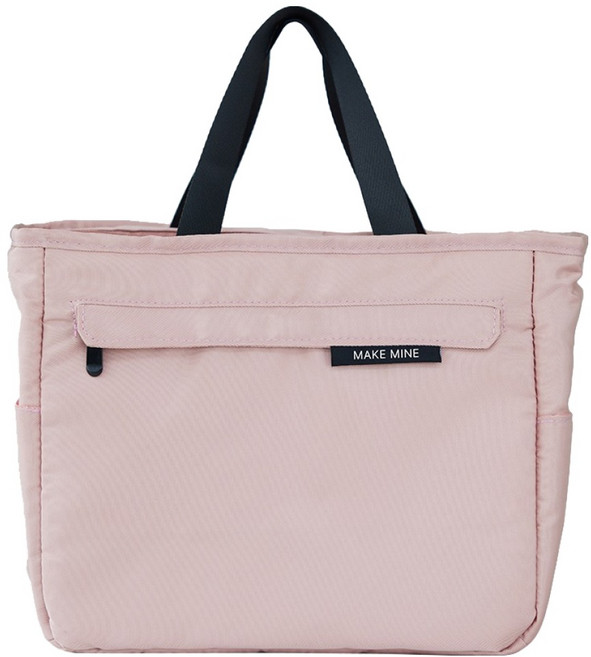 메이크미 데일리 휴대용 방수 얼룩방지 보온보냉 도시락 가방, Pink, 1개