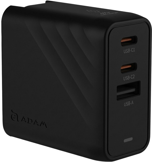 ADAM elements 亞果元素 GaN 67W 三孔快速電源供應器 P67, 黑色, 1個
