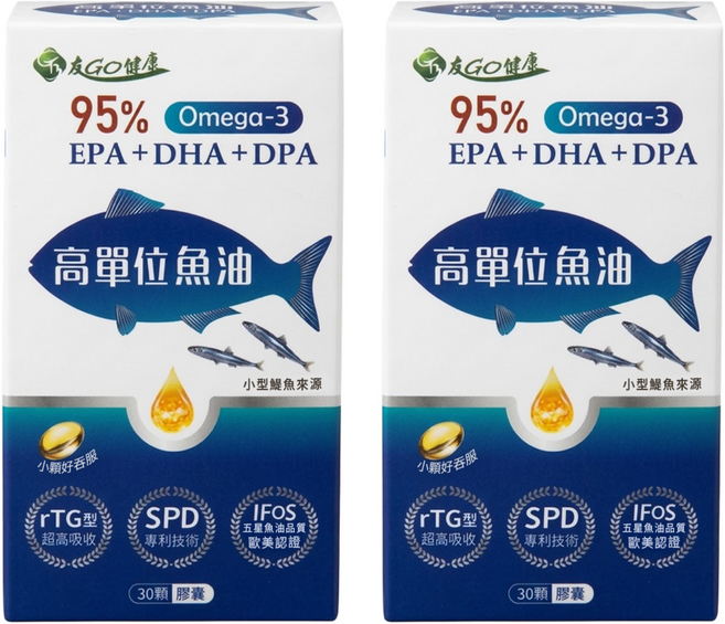 好朋友生物科技 95%Omega 3 高單位魚油 EPA + DHA + DPA, 30顆, 700mg, 2盒