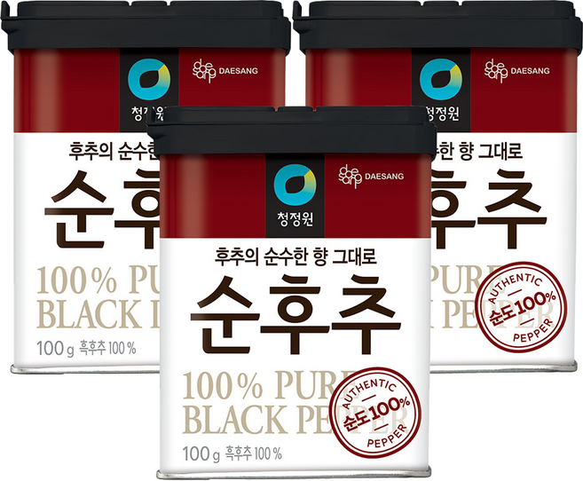 청정원 순후추, 100g, 3개