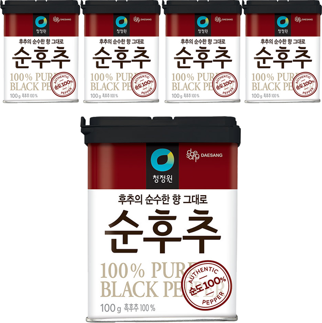 청정원 순후추, 100g, 5개