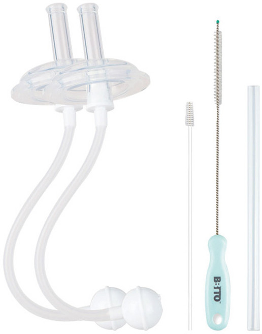 비비또 교체용 추빨대 2P + 세척솔 2종 + 빨대대롱 세트, 1세트, 혼합색상