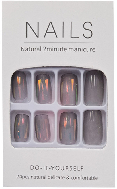 Paula's Nail 寶拉美甲 星月蝴蝶貓眼美甲貼片 CP89031 (中長底透) 1入, 中長型透明底, 1組