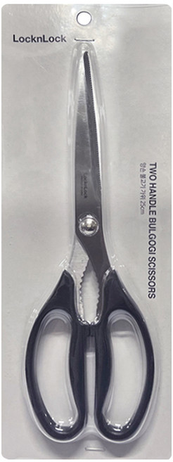 LocknLock 樂扣樂扣 烤肉用雙柄廚房剪刀, 黑色, 1支