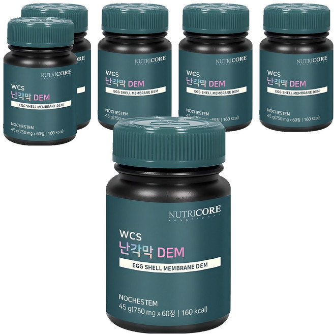 뉴트리코어 난각막 DEM 45g, 60정, 6개