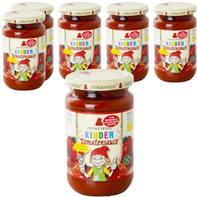 쯔베르겐비제 유기농 어린이 토마토소스, 340ml, 6개