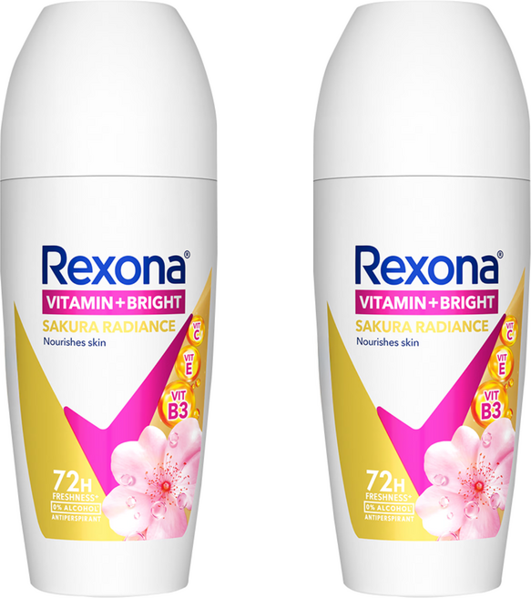 Rexona 蕊娜 制汗爽身香體露 完美透亮櫻花, 45ml, 2瓶