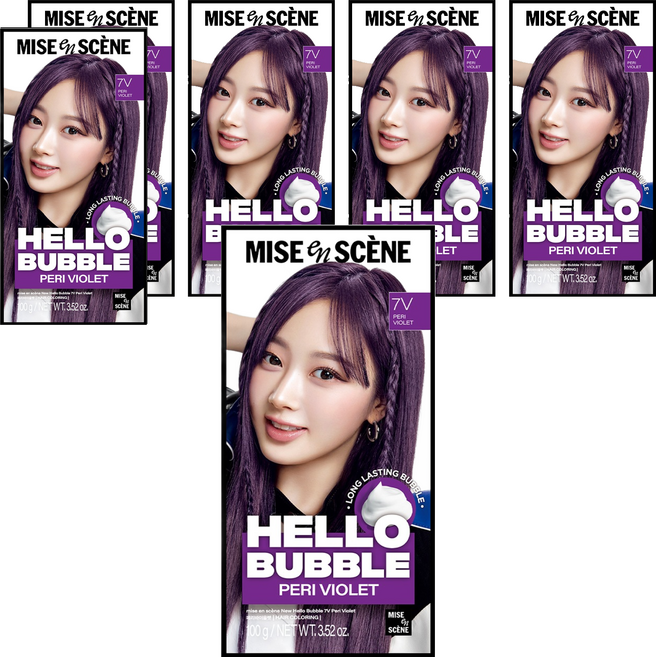 mise en scene 魅尚萱 NEW HELLO BUBBLE 染髮劑, 櫻草紫, 6個