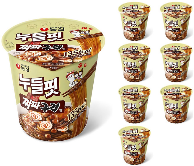 Noodlefit 杯裝冬粉 浣熊炸醬風味 41.5g, 8入