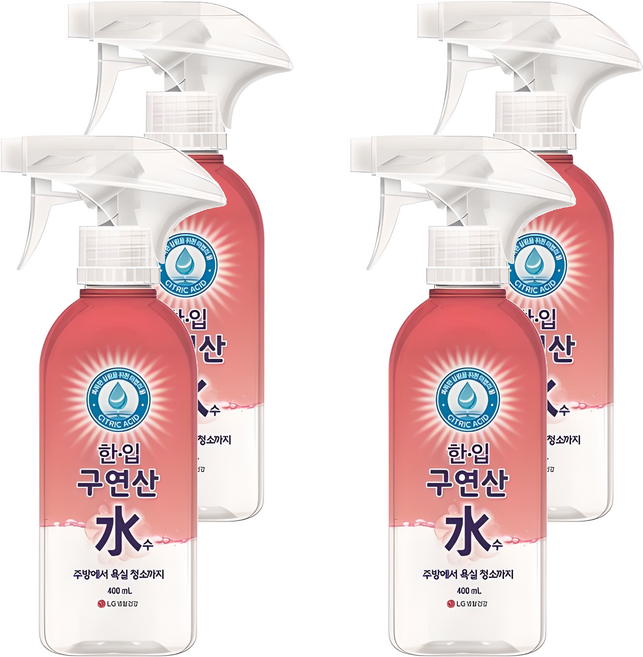 한입 구연산수 분무기형, 400ml, 4개