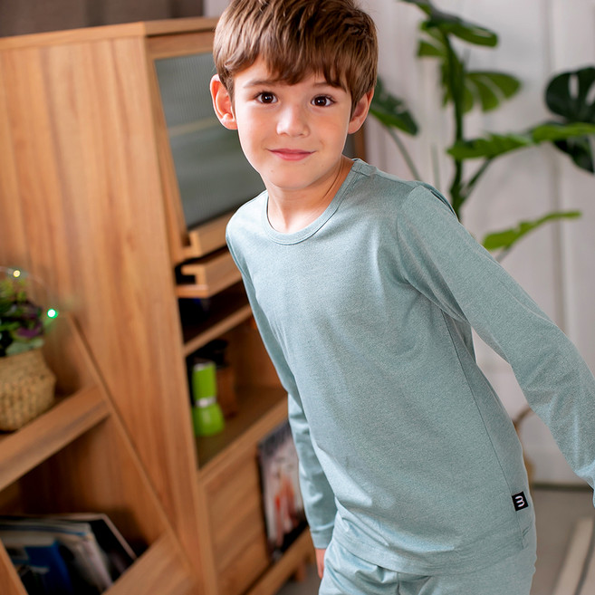 마밤오가닉 아동용 카치온 보온내의 실내복 상하세트 20D