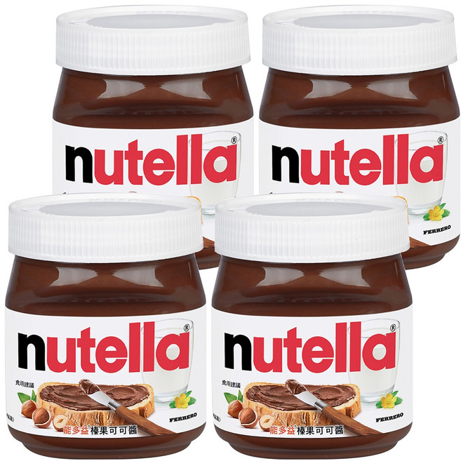 nutella 能多益 榛果可可醬, 350g, 4罐