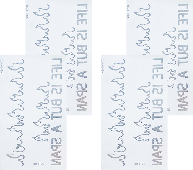 理享家 草本半永久防水紋身刺青貼紙 UH-038 105 x 60mm, 顏色隨機, 4個