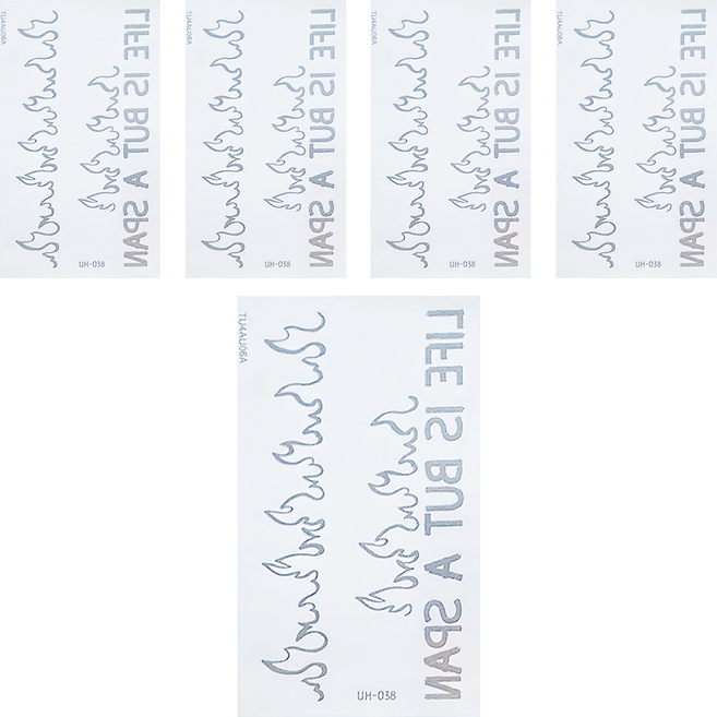 理享家 草本半永久防水紋身刺青貼紙 UH-038 105 x 60mm, 顏色隨機, 5個