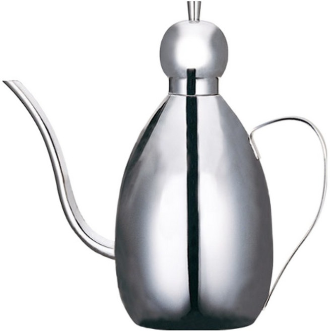Pearl Horse 寶馬 義大利圓型細口壺 500ml 不鏽鋼 手沖咖啡壺 1個 壺身 壺嘴, 圓型細口壺